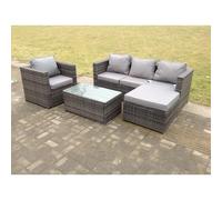 Fimous Lounge Rattan Sofa Outdoor Garden Furniture Single Arm Chair