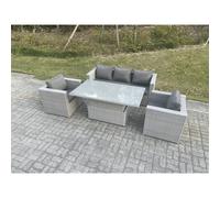 Fimous Rattan Garden Funiture Adjustable Rising Table Armchair