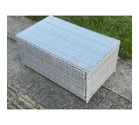 Fimous Rattan Oblong Coffee Tea Table Outdoor Garden Furniture Accessory