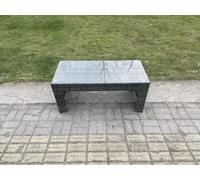 Fimous Rattan Oblong Rectangular Coffee Tea Table Outdoor Garden Furniture Patio Accessory