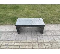 Fimous Rattan Oblong Rectangular Coffee Tea Table Outdoor Garden Furniture Patio Accessory in Dark Grey Fimous Dark Grey