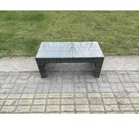 Fimous Rattan Oblong Rectangular Coffee Tea Table Outdoor Garden Furniture Patio Accessory in Dark Grey Fimous Dark Grey