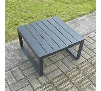 Fimous Square Aluminium Garden Coffee Table for Patio, Balcony, Terrace, Swimming Pool - Dark Grey