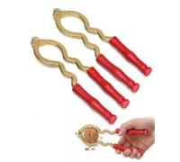 FIMWOLZ 2 x high-quality nutcracker for walnuts and hazelnuts, ergonomic handle for easy cracking, ideal for household and kitchen, robust and durable