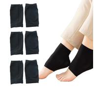 FIMWOLZ 3 Pairs Gel Heel Socks Soft Moisturising for Treating Cracked Heel Open Toe Socks Day Night Care Skin Beauty Spa Dry Hard Feet