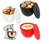 FIMXSD Silicone Liners for KitchenAid Tilt-Head 5 Qt Mixers, Mixer Bowl Accessories & Attachments for Baking and Cooking 3 Liners & 3 Lids, Dishwasher Safe