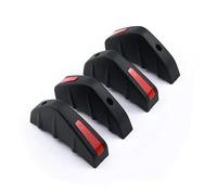 Fin Splitter Lip 4pcs/set Car Rear Lower Bumper Lip Diffuser Spoiler Shark Fins Wing Splitter Spoiler Universal Car Front Spoilers(Black Red)