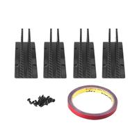 Fin Splitter Lip Universal 4PCS Anti-collision Body Bumper Astern Protection For Curved Mounting Surface Car Front Spoilers(Carbon Black)