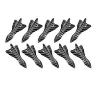 Fin Splitter Lip Universal Rear Roof Shark Fins Spoiler Wing Kit Car Roof Spoiler Bumper Spoiler Shark Fin(10pc Carbon Fiber)