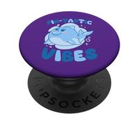 Fin-Tastic Vibes Dolphin Kawaii Cute Funny PopSockets Adhesive PopGrip