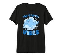 Fin-Tastic Vibes Dolphin Kawaii Cute Funny Premium T-Shirt