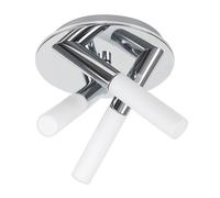 MiniSun | Modern 3 Way Polished Chrome Flush Ceiling Light Fitting with Frosted Glass Shades | Close-to-Ceiling Lights, Home Décor & Improvement Essential