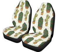 Finagallathe 1 Pair Car Seat Covers Front Seat Cushion Covers Cactus Front Seat Protector Anti-Slip and Wrap Around Fit 95% of Vehicles