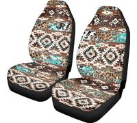 Finagallathe Aztec Print Car Front Seat Covers, Front Seat Protector Fit for 95% of Vehicles Thin and Breathable Anti-Slip Seat Covers