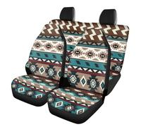 Finagallathe Aztec Tribal Print Car Seat Cover 4PCS Set High Back Car Front and Rear Seat Covers Universal Fit Most Vehicle Truck Sedan SUV