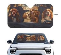 Finagallathe Car Windshield Sun Shade Cavalier King Charles Spaniel Print Car Front Window Shade Sun Blocker Ultraviolet-Proof & Heat Insulation Auto Sunshade Window
