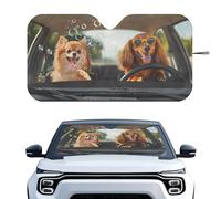 Finagallathe Papillon Print Car Sun Shade Windshield Lightweight Portable Sunshade for Car Windshield with Storage Bag Ultraviolet-Proof & Heat Insulation Sun Reflector