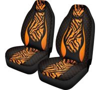 Finagallathe Tiger Print Car Seat Covers Front Seat for Cars SUV Pick-up Truck Universal Non-Slip Vehicle Cushion Automotive Seat Cover Protectors Interior Accessories