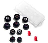 Final Audio Black+Black/Red Silicone Type E Eartips Kit With Case and Nozzle Adaptor Compatible With 1More, AKG, Audio-Technica, Beats by Dre, Campfire, Empire Ears, Shure, Sony, Westone (Multi)