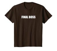 Final Boss T-Shirt, Kids, Brown, 2 Years