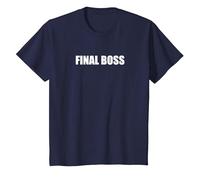 Final Boss T-Shirt, Kids, Navy, 2 Years