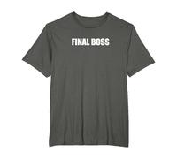 Final Boss T-Shirt, Men's Big and Tall, Asphalt, 2X Tall