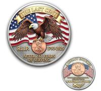 Final Cent Memorial Co in American Flag & Eagle Motif Adorned Last Lincoln Penny Tribute Challenge Co in Collectible Gift for History Enthusiasts