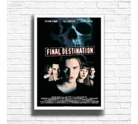 Final Destination, Horror Movie Print, Scary Thriller Film Poster, A4 and A3 Size Frame Options Available,Great Home, Pub, Café, Bar Wall Art Print, House gift for horror lovers (A4 Framed (White))