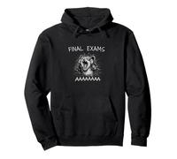 FINAL EXAMS Funny Student Exam Humor Screaming Opossum Pullover Hoodie