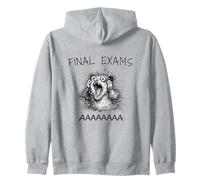 FINAL EXAMS Funny Student Exam Humor Screaming Opossum Zip Hoodie