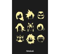 Final Fantasy 7 Whole Party Icons Notebook: Lined College Ruled Paper, Planner, Diary, Journal, 6x9 120 Pages, Matte Finish Cover