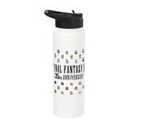 Final Fantasy Anniversary Collection FFIV Pixel Characters Stainless Steel Insulated Water Bottle