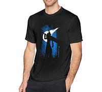 Final Fantasy Cloud Strife Buster Sword Mens Tee Novelty Short Sleeve T-Shirt Black (XX-Large)