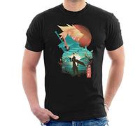 Final Fantasy Cloud Strife Ukiyo Men's T-Shirt Black