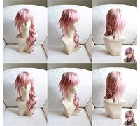 Final Fantasy FF13 Lightning Mixed Pink Long Heat Resistant Hair Cosplay Costume Wig + Free Wig Cap