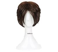 Final Fantasy FF8 Squall Leonhart Cosplay Wigs Short Brown Heat Resistant Synthetic Hair Wig + Wig Cap Cosplay Anime Wig Coser