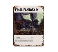 Final Fantasy IX (2000) Video Game Poster Retro Poster Metal Tin Sign Chic Art Retro Iron Painting Bar People Cave Cafe Family Garage Poster Wall Decoration 12x16inch(30x40cm)