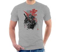 Final Fantasy VII The Swordsman Cloud Strife Art Men's T-Shirt Heather Grey