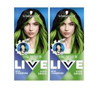 FINAL FANTASY™ XIV Online x LIVE Ultra Brights Semi-Permanent Hair Colour 024 Vivid Green (2 x 80 ml) Colouration for Intense or Pastel Colour Results Lasts 12-15 Hair Washes with Care Conditioner