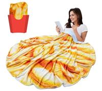Final Friday Chips Yellow Throw Blanket Fun Birthday Gifts for Room Decor for Bedroom Office, Soft Blanket for Baby Woman Dog Shower 71 inches