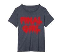 Final Girl Film Horror T-Shirt, Women's Plus, Heather Blue, 4X