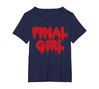 Final Girl Film Horror T-Shirt, Women's Plus, Navy Blue, 3X