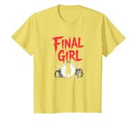 Final Girl: Survivor of Horror Movie Showdown T-Shirt, Kids, Lemon, 4 Years