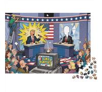 Final Presidential Debate Wooden Jigsaw Puzzle Waterproof 1000 Piece Puzzles for Adults Impossible Educational Games