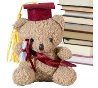 Final Souvenir - Final Bear Farged | Stopper Final Bear | 5.1 Inch Filled with Hat Bear & Certificate | Animal Desk Ornament for Kindergarten | School | Soft Plush Toys Gift