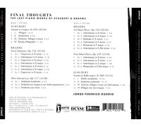 FINAL THOUGHTS: THE LAST PIANO WORKS OF SCHUBERT & BRAHMS NEW CD