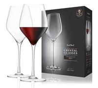 Final Touch 100% Lead-free Crystal Red Wine Glasses Goblets Made with DuraSHIELD Titanium Reinforced for Increased Durability Tall 26 cm 620ml - Pack of 2