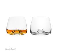 Final Touch 100% Lead-Free Crystal Whisky Glasses, Whiskey Glasses, Made with DuraSHIELD Titanium Reinforced for Increased Durability, High 9 cm, 300 ml, Pack of 2