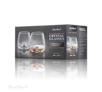 Final Touch 100% Lead-Free Crystal Whisky Glasses, Whiskey Glasses, Made with DuraSHIELD Titanium Reinforced for Increased Durability, High 9 cm, 300 ml, Pack of 2