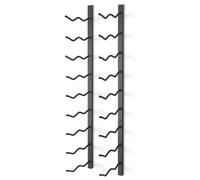 Final Touch 18 Bottle Wall Mounted Wine Rack in Black Final Touch Black